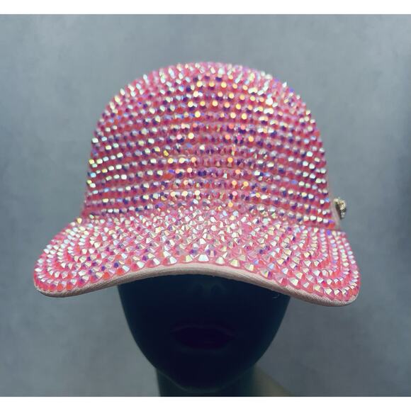 Juicy Couture Rhinestones Heart Women Baseball Hat Cap Pink NWT - Picture 6 of 10